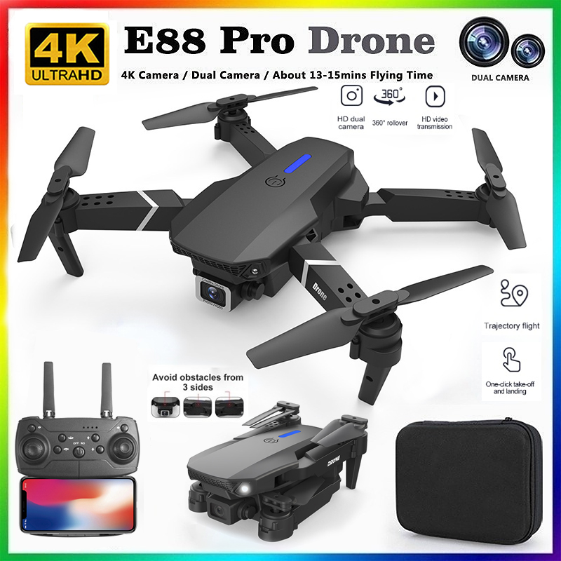 Drone Ae Rc - طائرة بدون طيار E88 احترافية جديدة