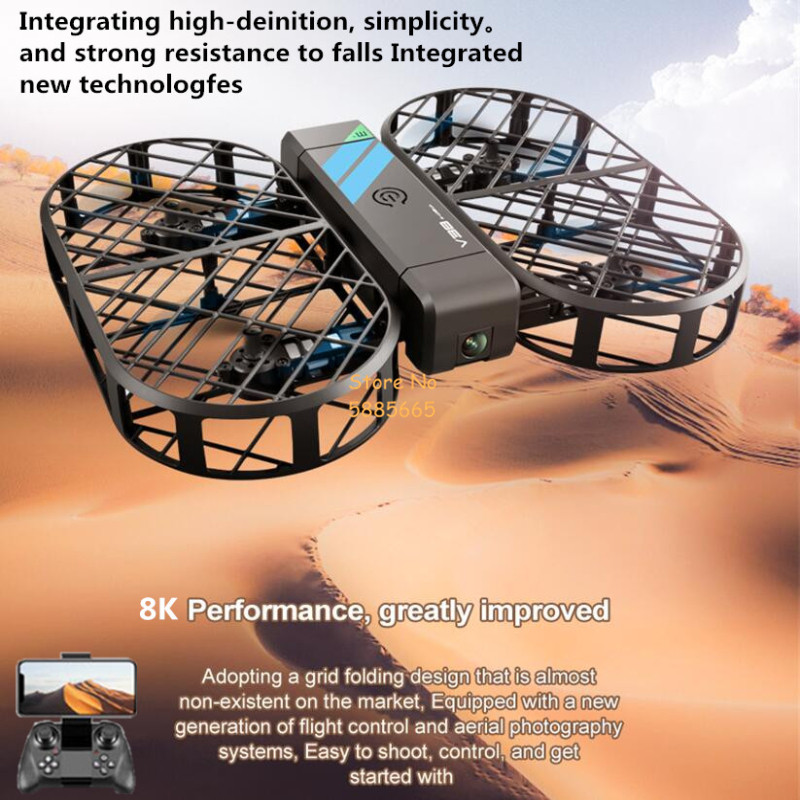 Drone Rc Cable - كاميرا 8K عالية الدقة 360 °