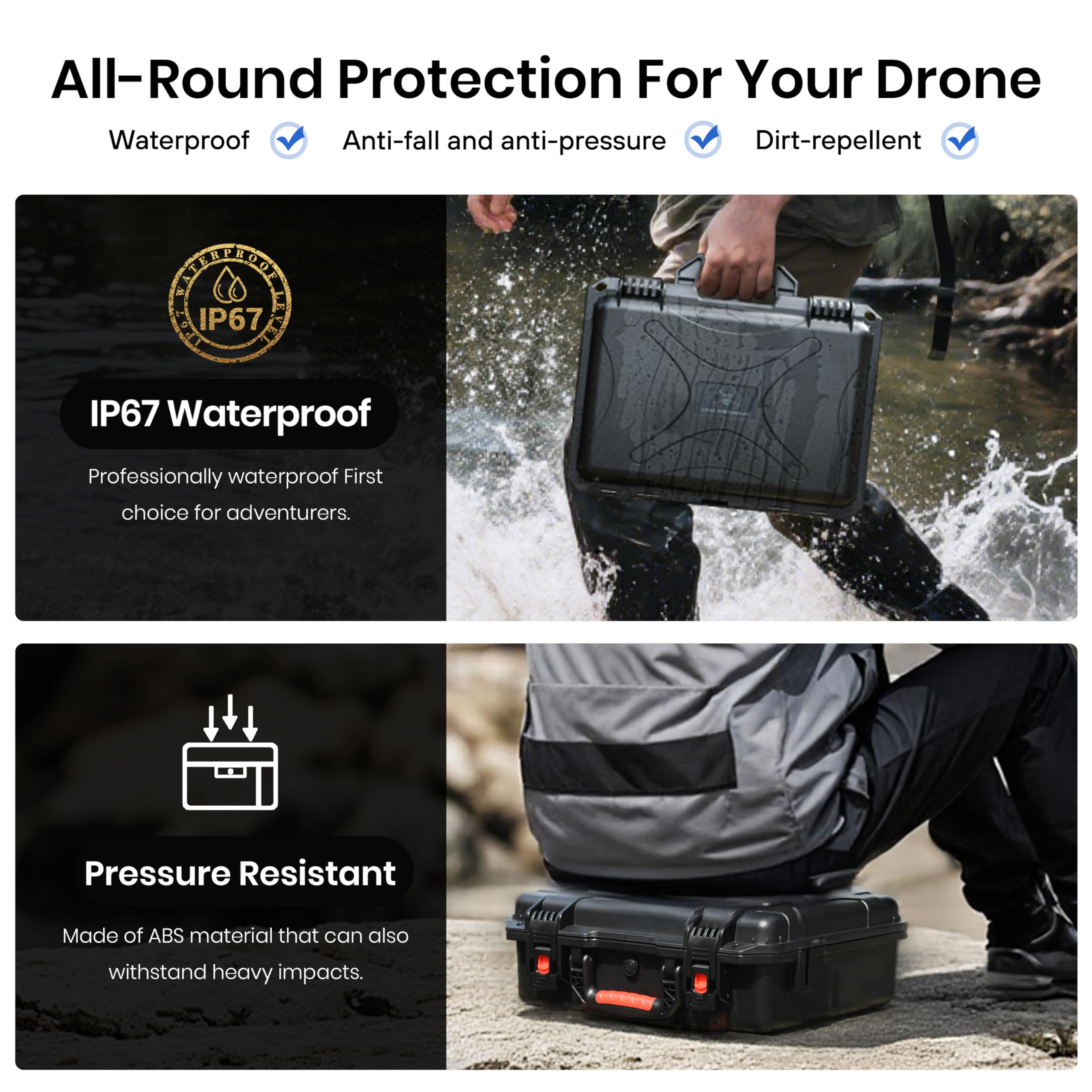 حقيبة حمل صلبة مقاومة للماء من - مراجعة Drone Dji Rc Mini 3 وسعره