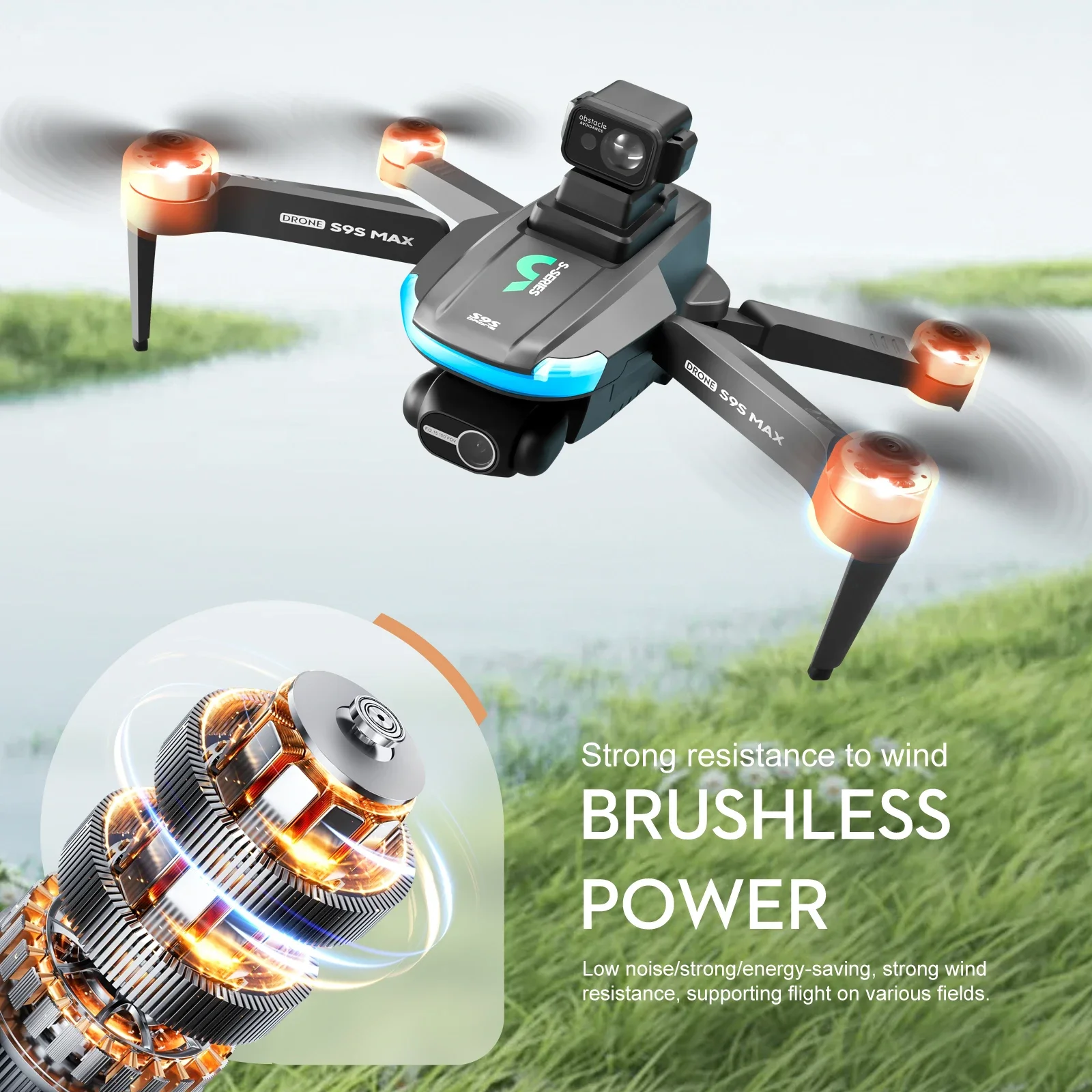 جديد S9S ماكس طائرة صغيرة بدون - مراجعة Drone Rc Harness وسعره