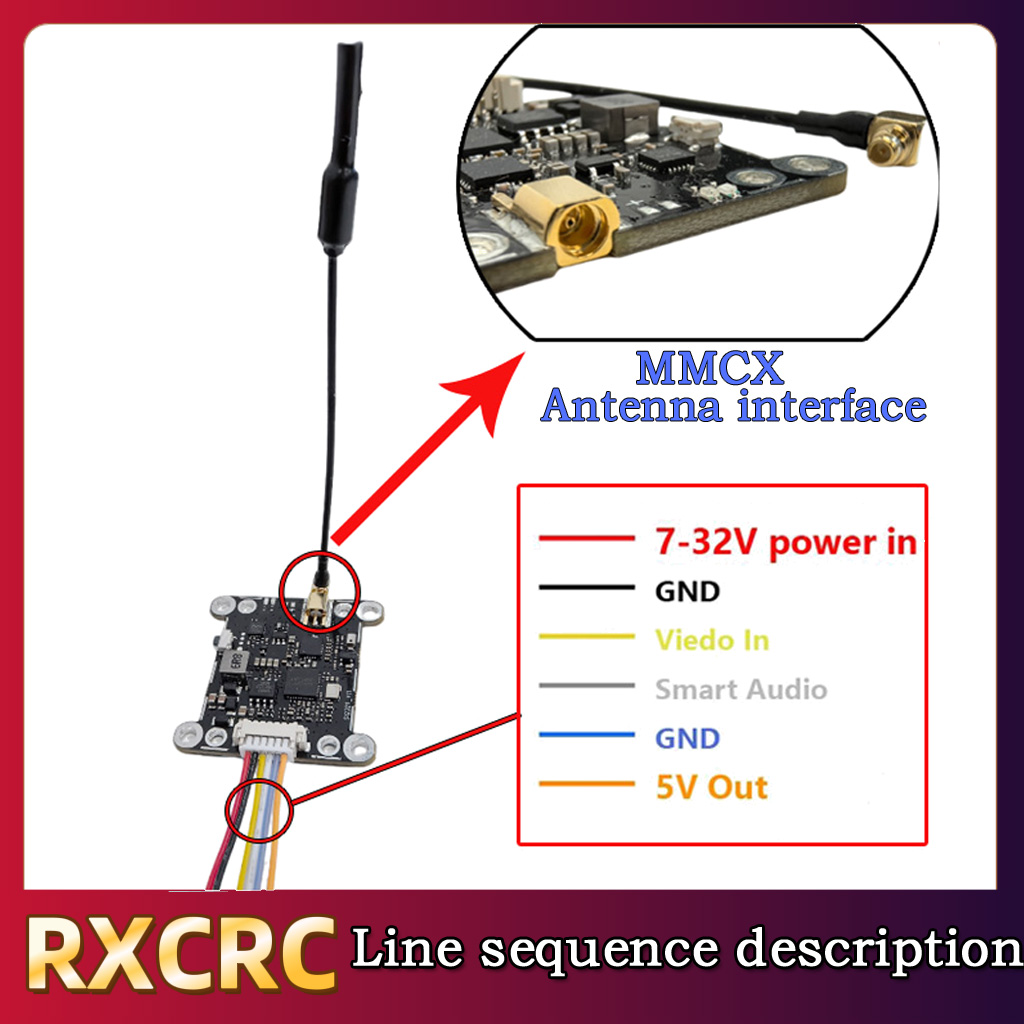 RXCRC 5.8G وحدة 48CH 1.6W VTX  - مراجعة Drone Rc Controller وسعره